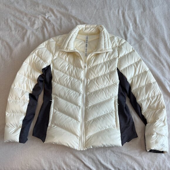 Womens ALO Yoga Down Mid-length Jacket L - Picture 1 of 6